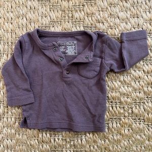 Maroon waffle Henley